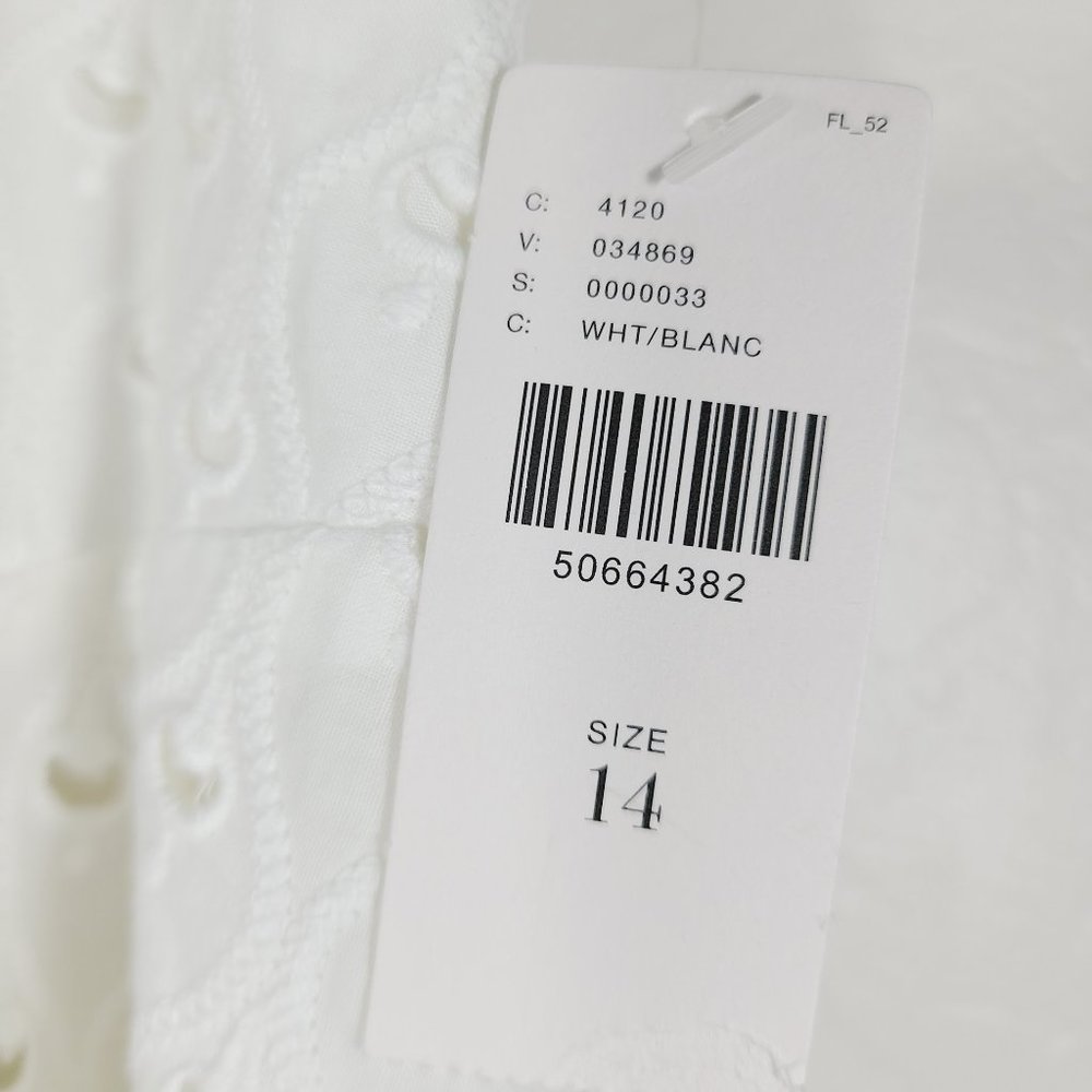 Maeve Button-Front Eyelet Lined Midi Skirt NEW - Picture 5 of 10